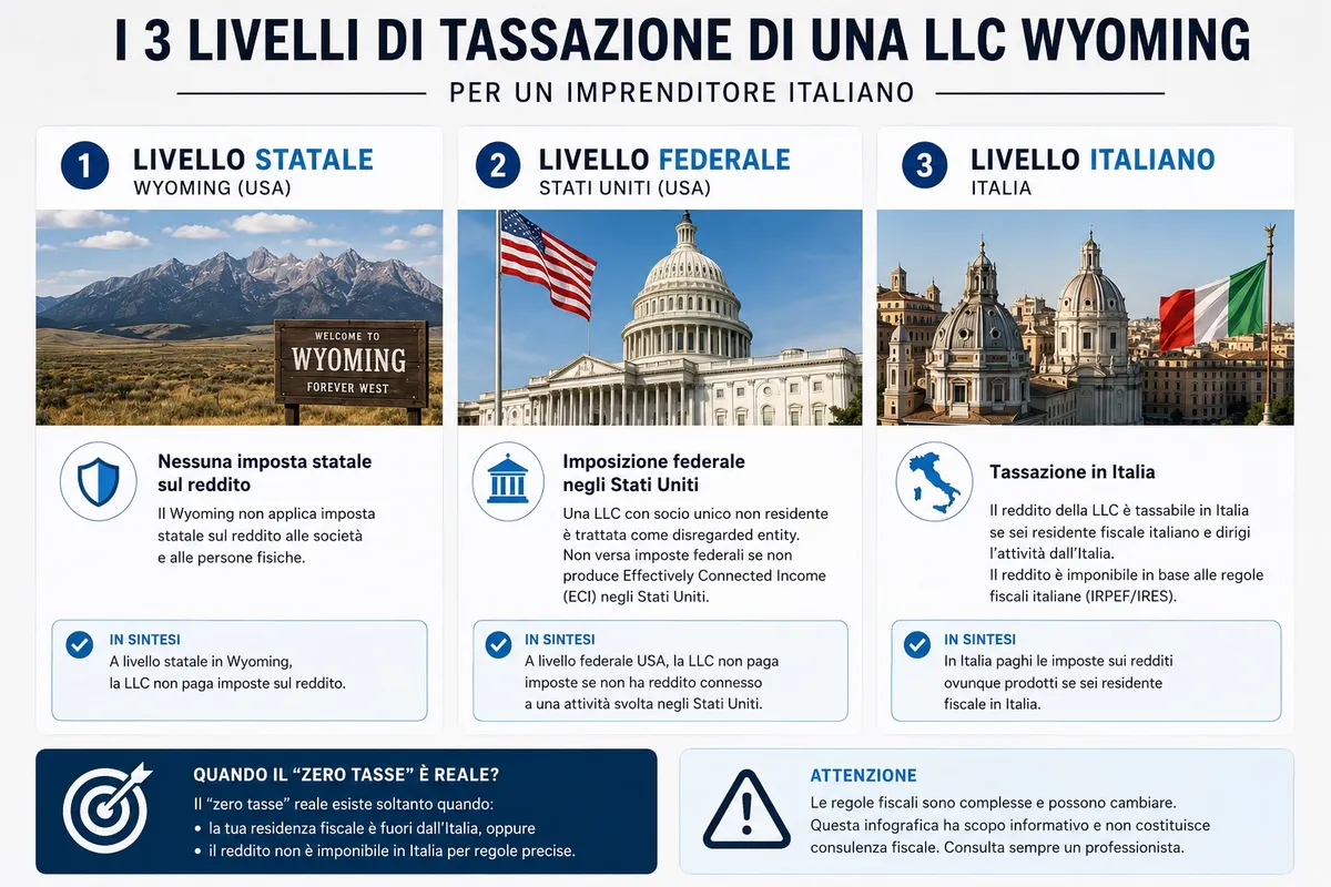3 Livelli di tassazione LLC Wyoming