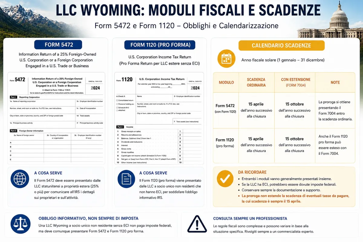 LLC Wyoming Moduli Scadenze fiscali