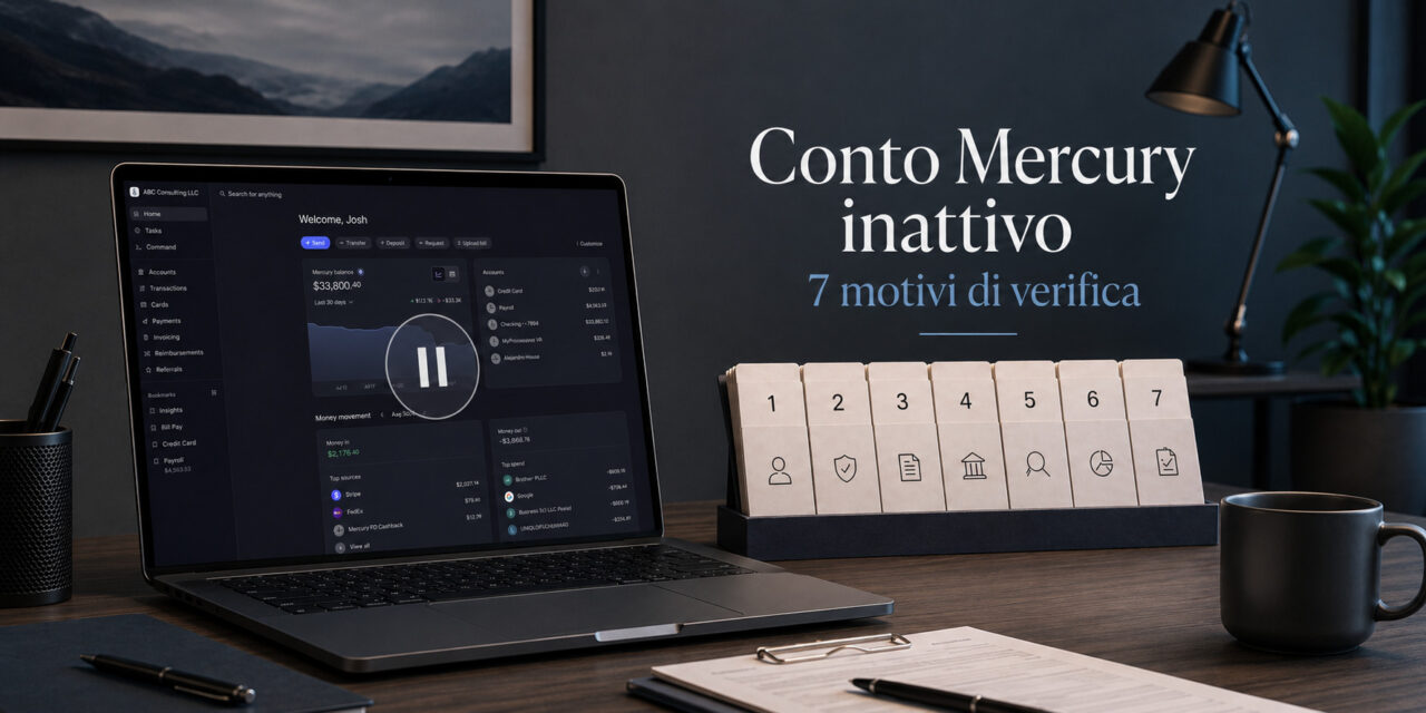 Conto Mercury inattivo: 7 motivi di verifica nel 2026